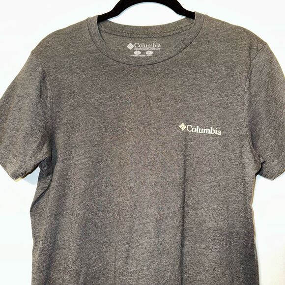 Columbia Men’s Charcoal Gray Graphic Short Sleeve Tee Small EUC - Picture 4 of 10